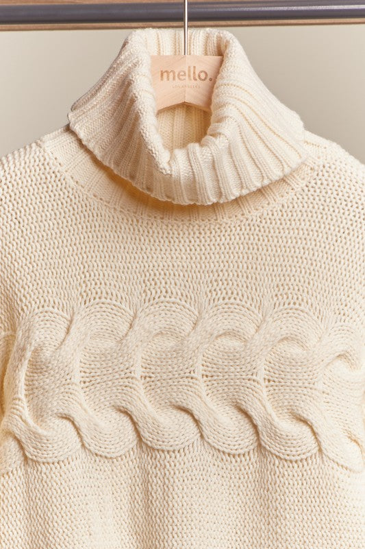 Ivory Turtle Neck Sweater