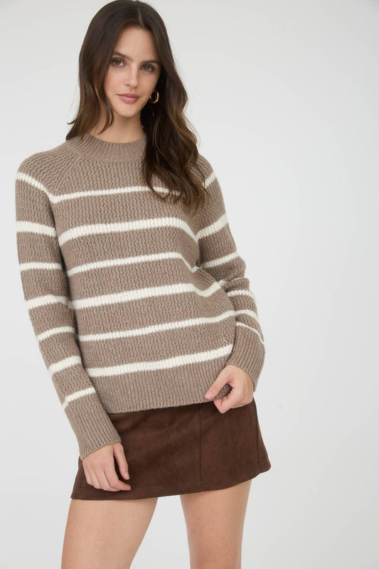 Stripe Knit Pullover Sweater