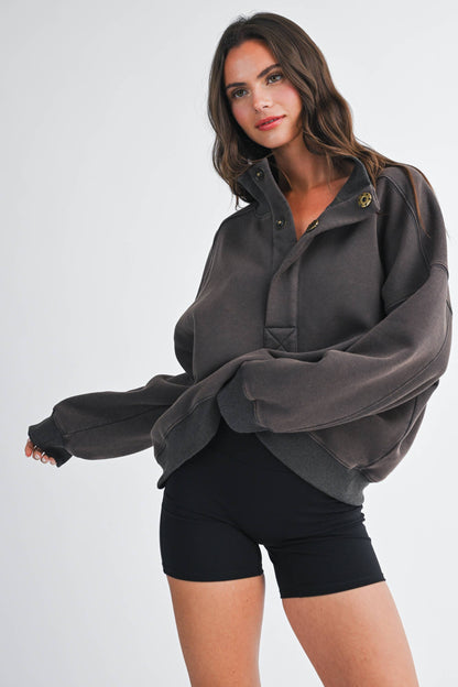 Snap Neck Pullover