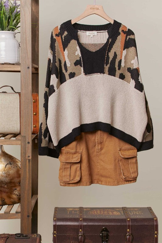 Camouflage Knit Sweater