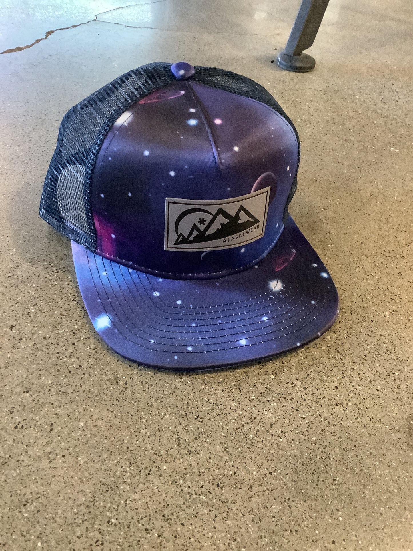 Alaskiwear Adult Trucker - Space & Black Mesh Trucker Hat