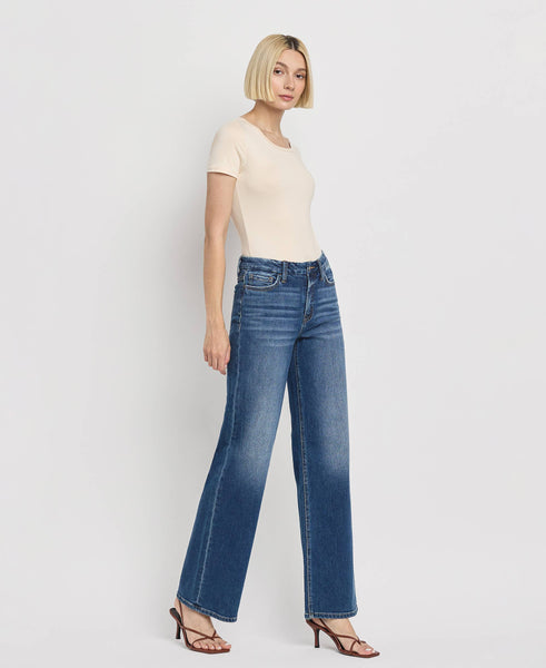 High Rise Full Length Loose Jeans