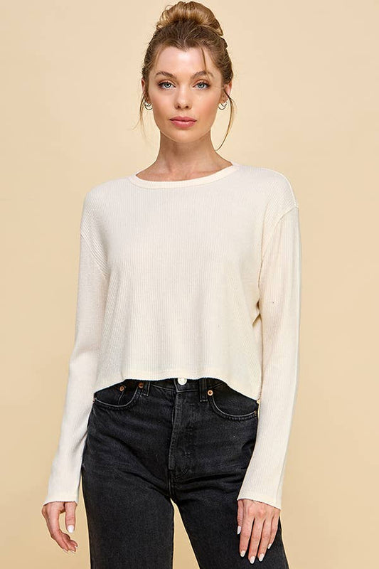 Crew Neck Hacci Rib Top