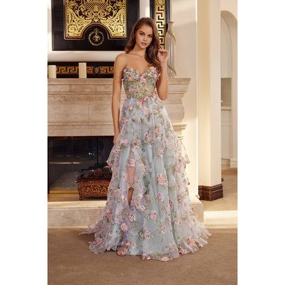 Floral Gown in Lilac