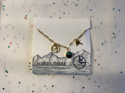 Paperclip 3 Charm Necklace