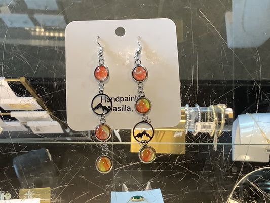 Orange Droplet Earrings