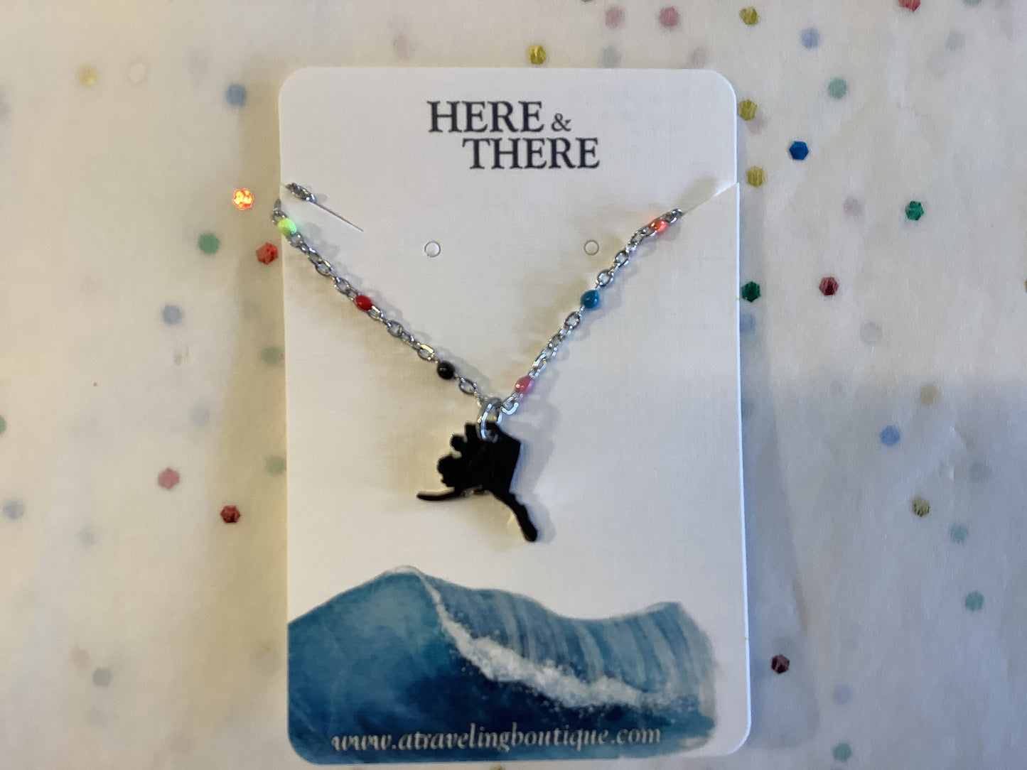 Beaded AK Pendant Necklace
