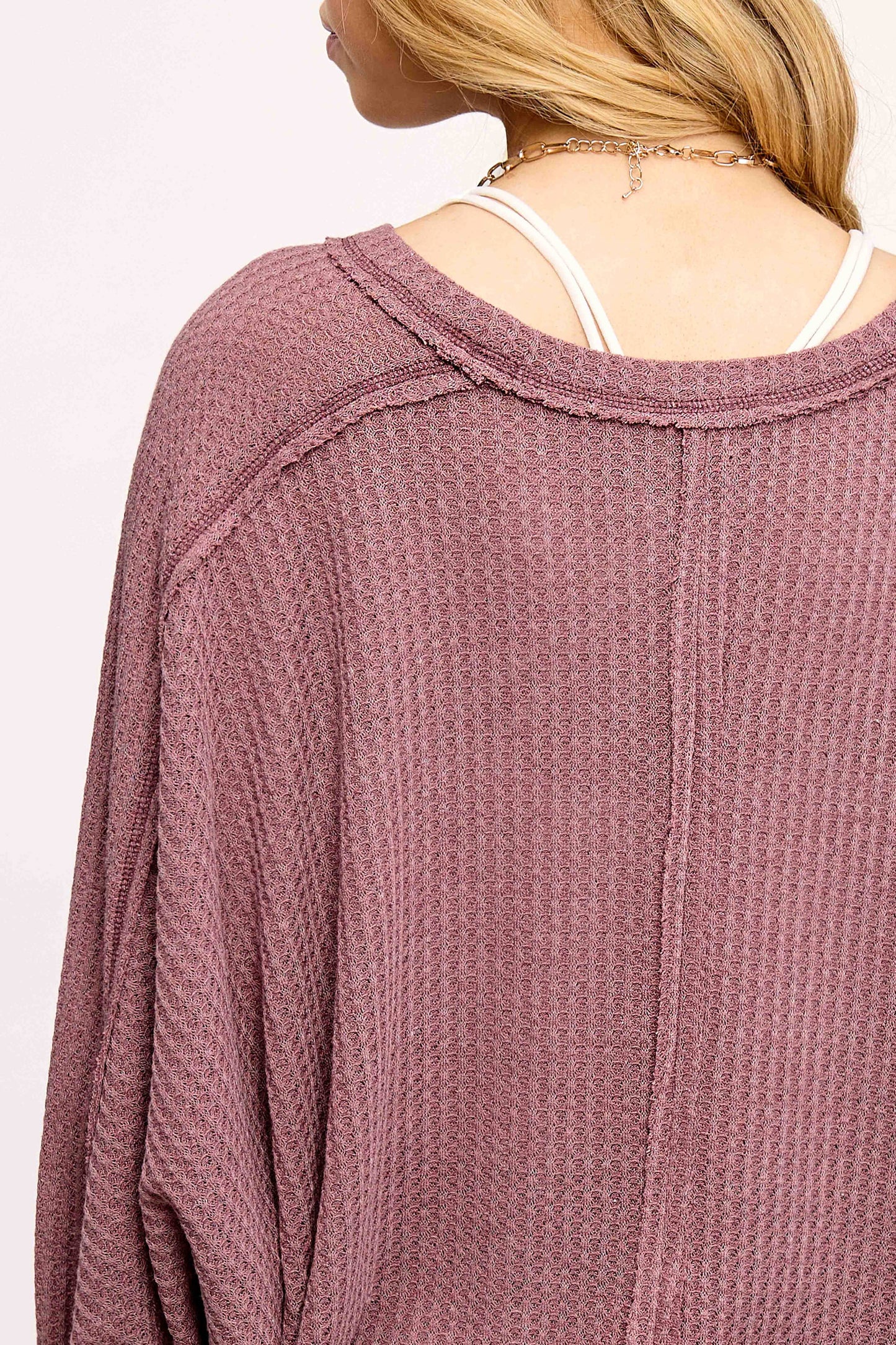 Berry Brushed Waffle Top