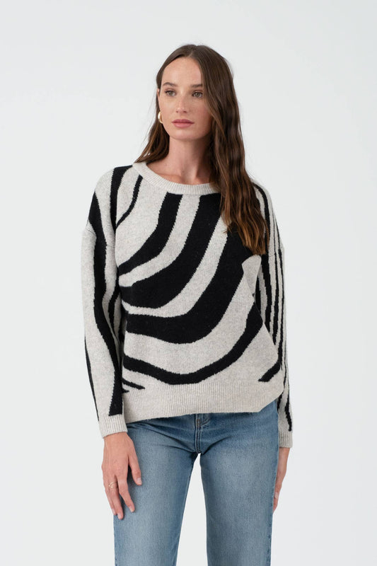 Zebra Pullover Sweater
