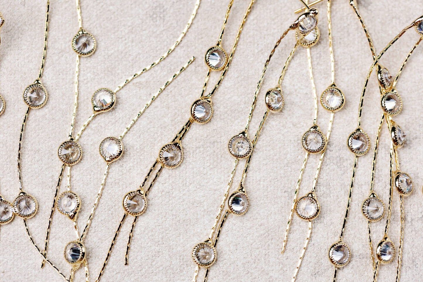 Gold & Crystal Duster Drops