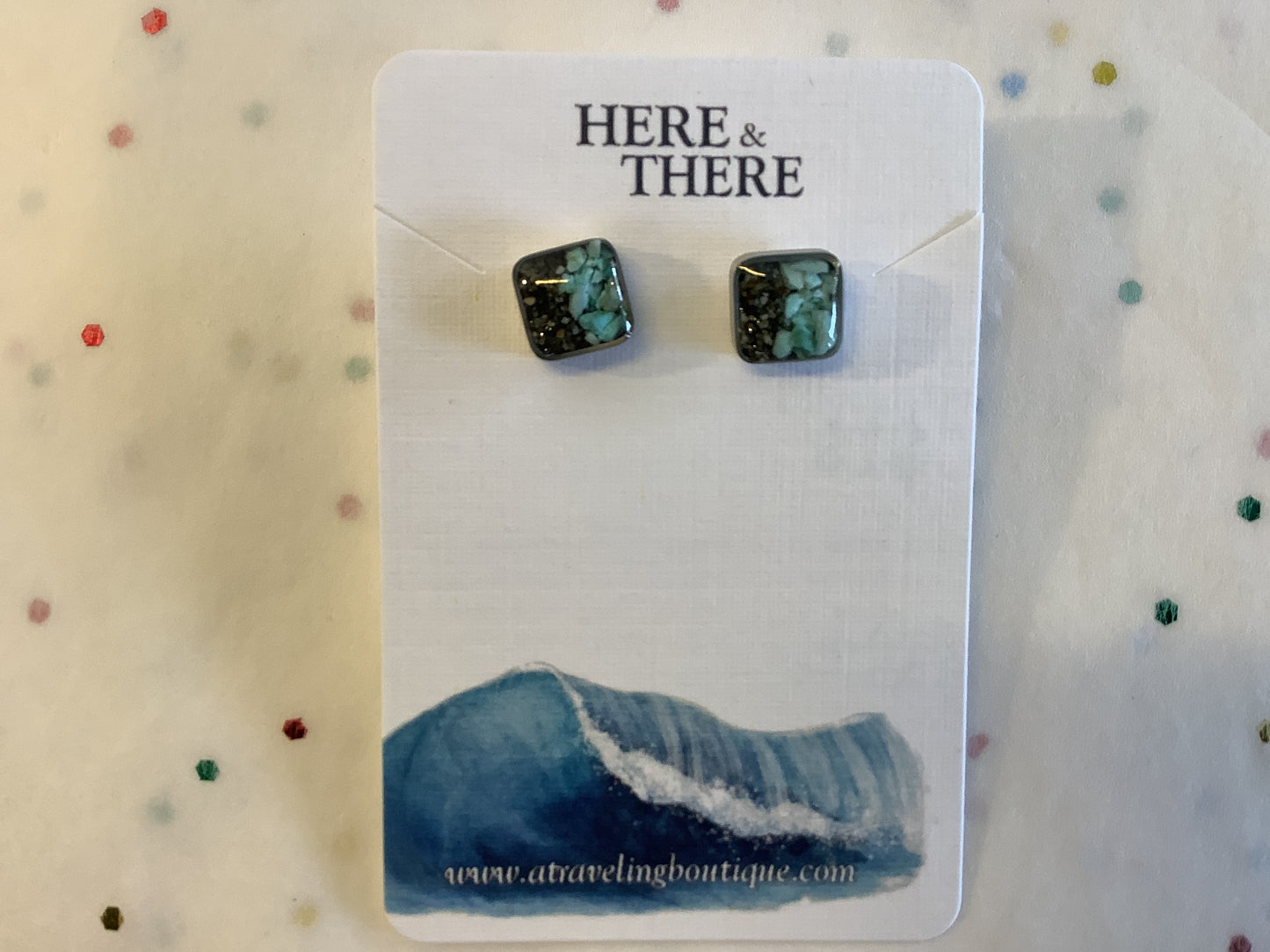 Destination Square Stud Earrings