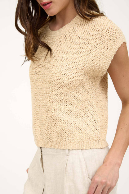 Knit Crew Short Sleeve Pullover