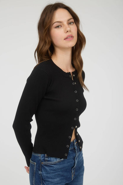 Snap Button Down Cardigan