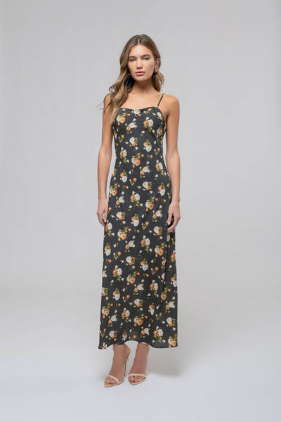 Hunter Floral Sweetheart Midi Dress