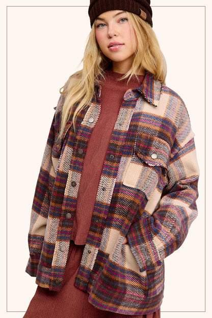 Plaid Button Down Shacket