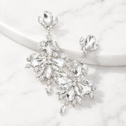 Glass Crystal Statement Earrings