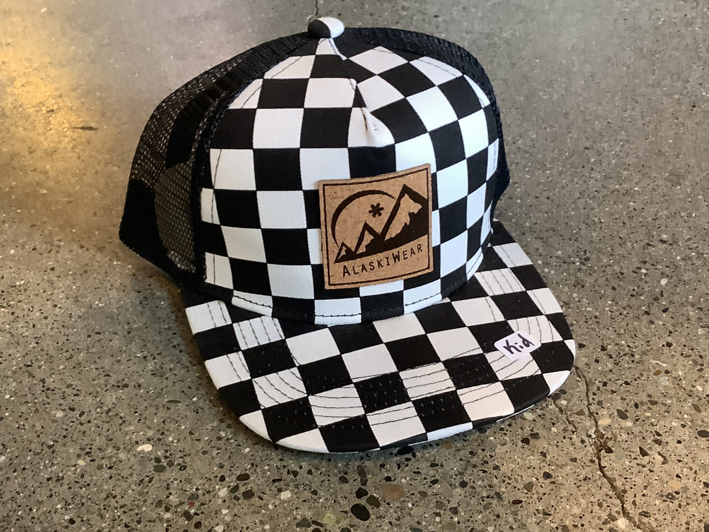 Kids Trucker - Checker w/ Black Mesh