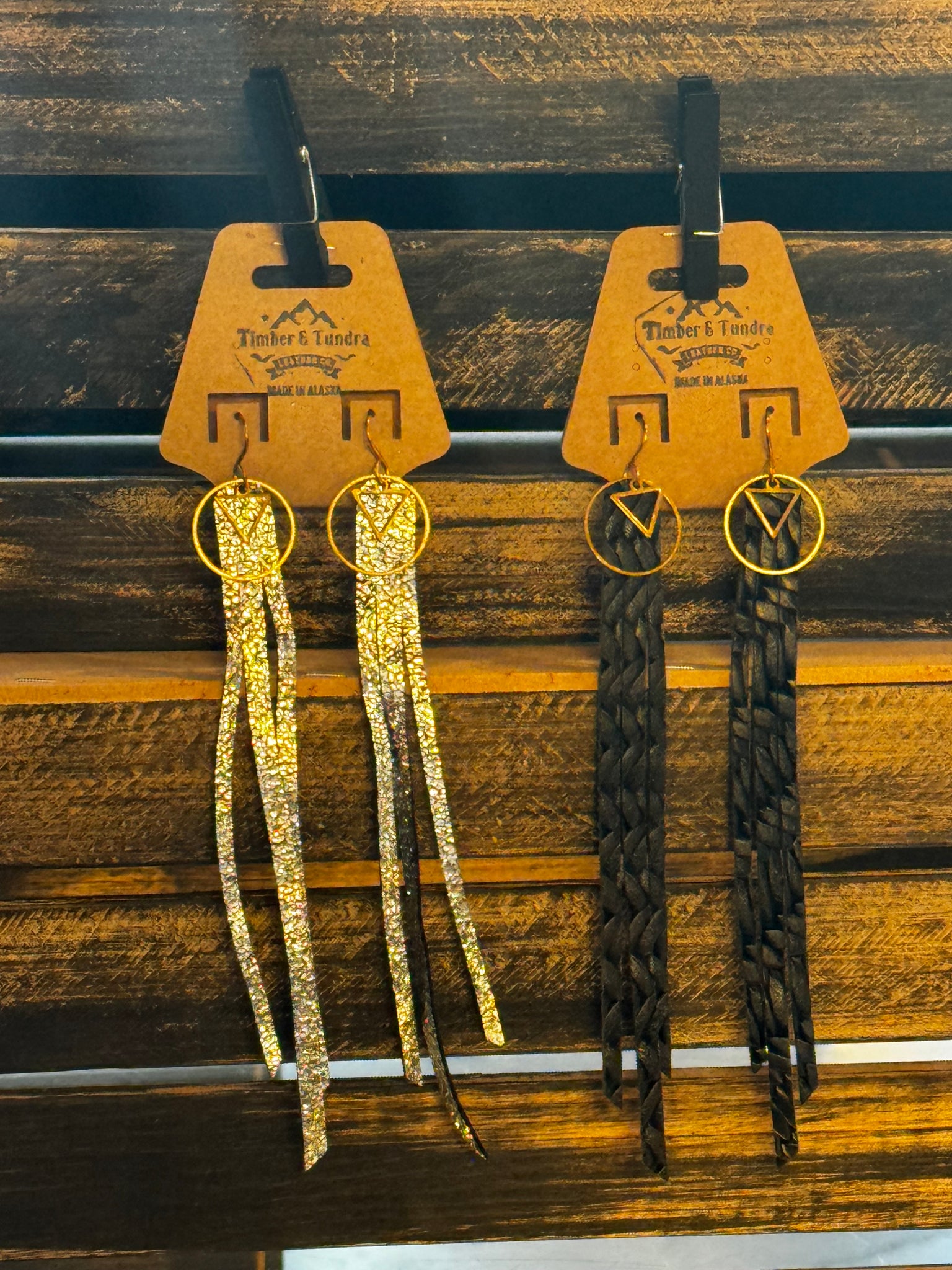 Long Leather Danglers