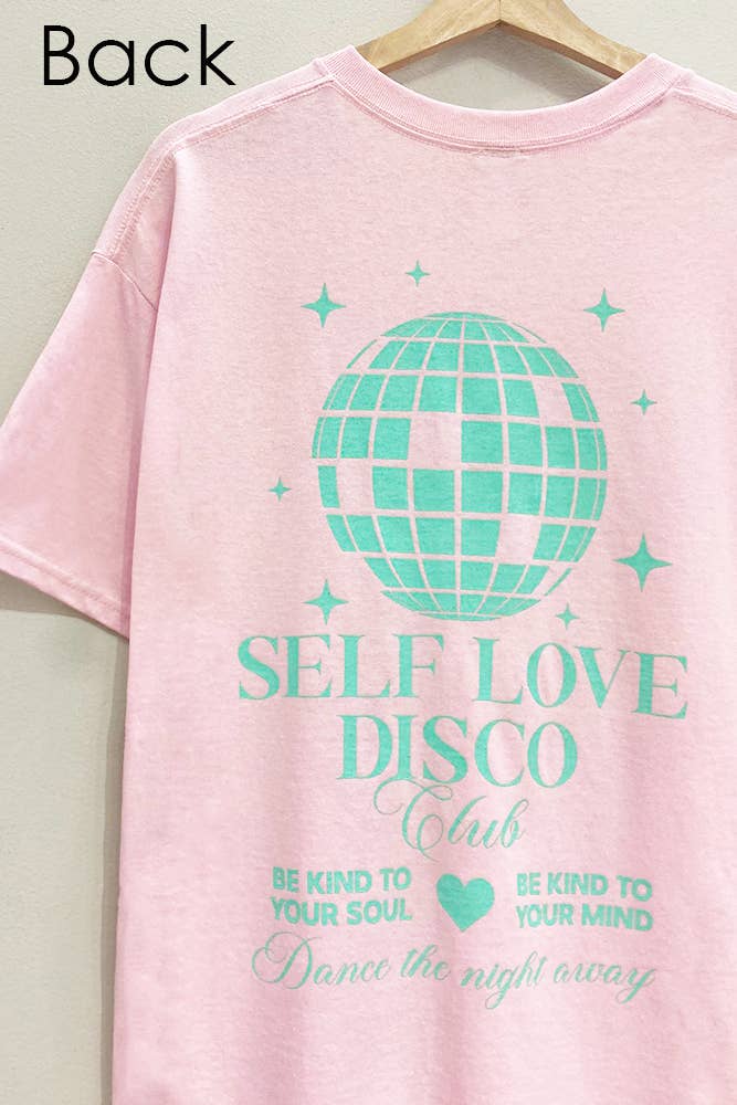 Self Love Disco Oversized T-Shirts & Tops-Bottoms Up Boutique-Anchorage AK