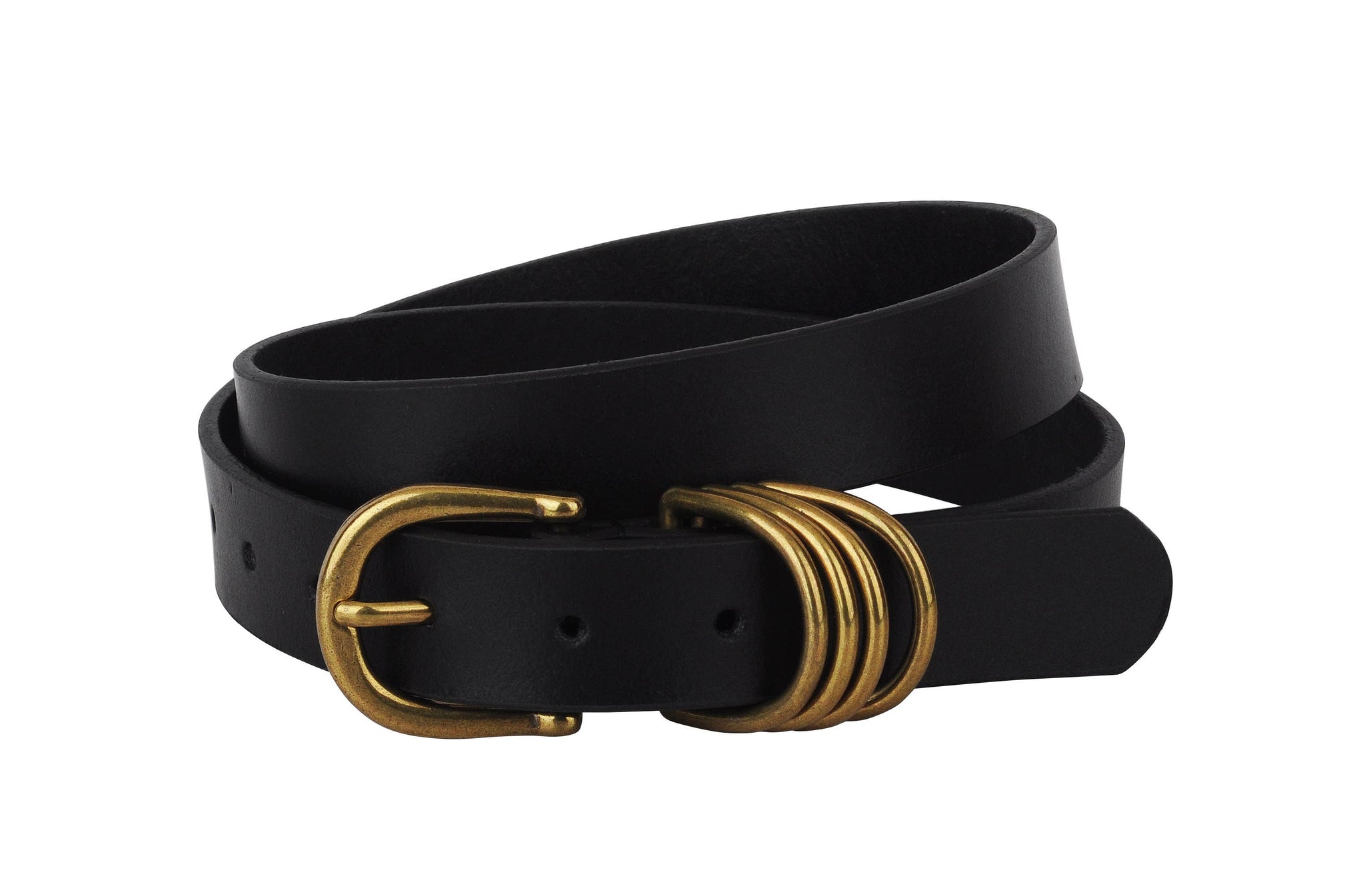 Multi D-Ring Leather Belt