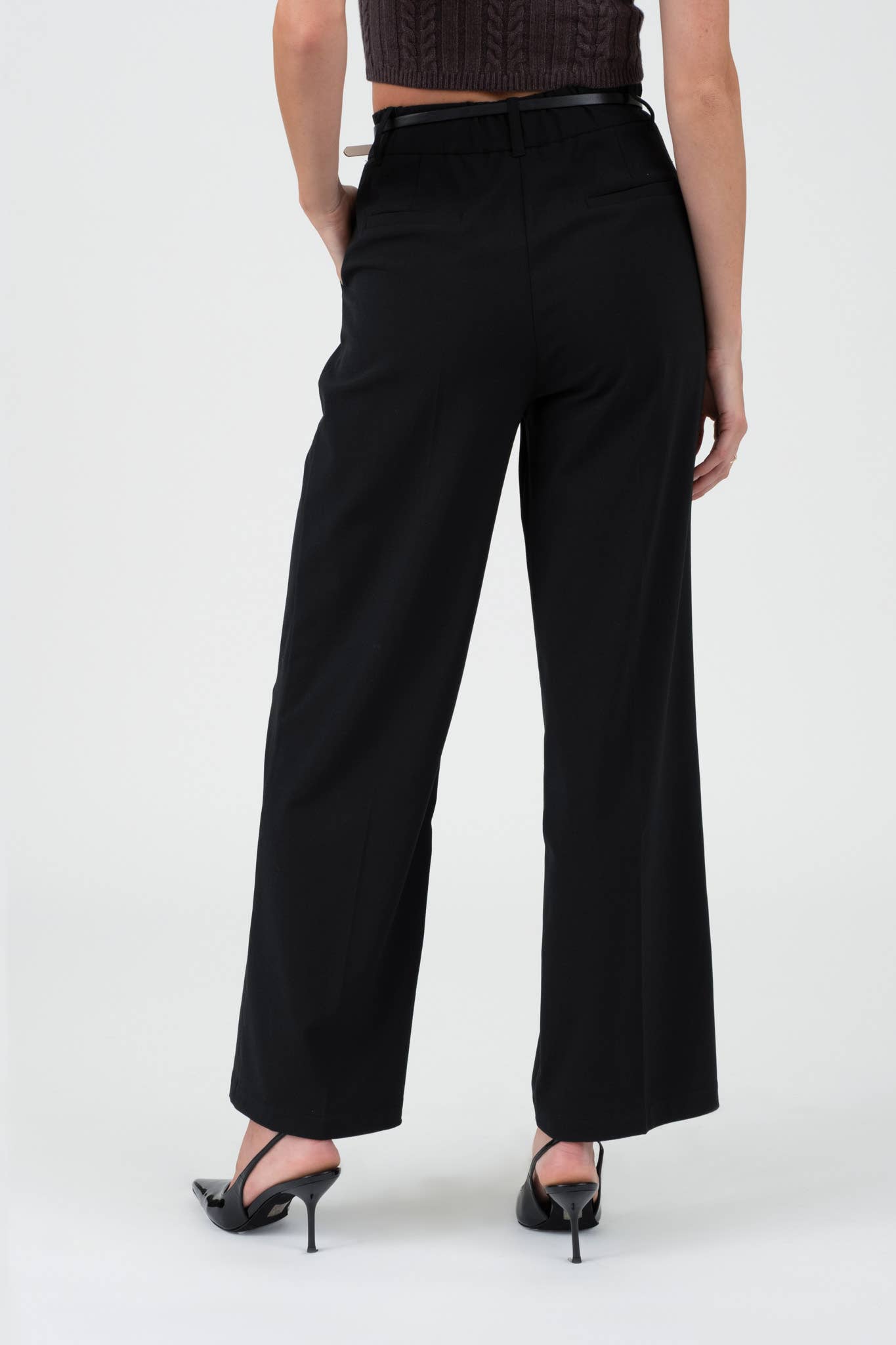 Black High Waist Dress Pants