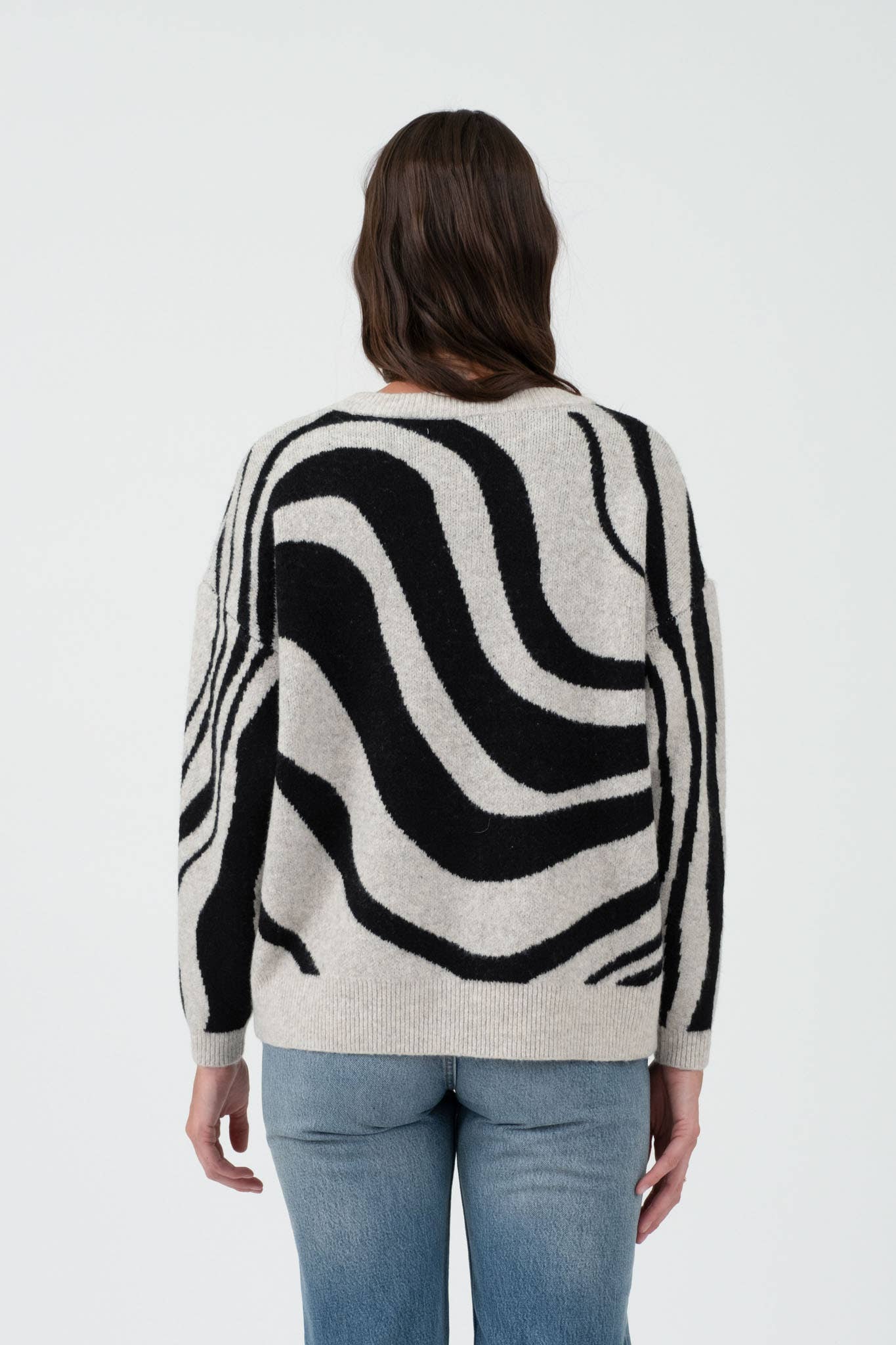 Zebra Pullover Sweater