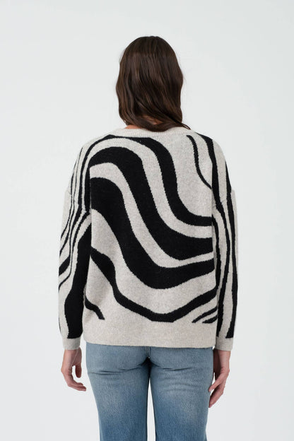 Zebra Pullover Sweater