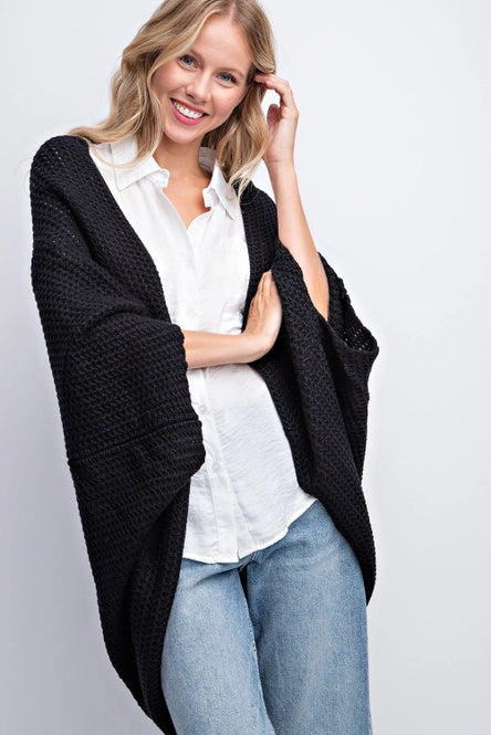 Open Front Dolman Cardigan-Shirts & Tops-Bottoms Up Boutique-Anchorage AK