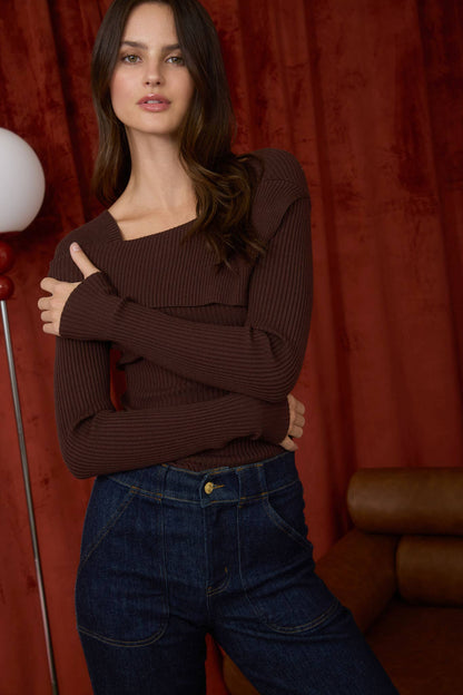 Asymmetrical Long Sleeve Sweater