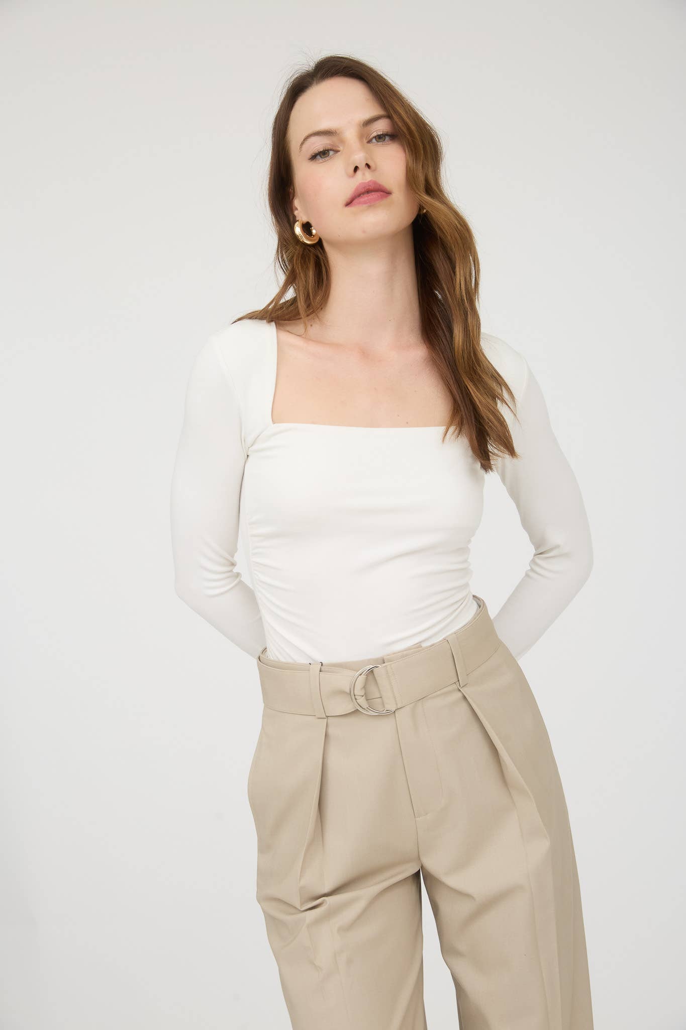 Square Neck Long Sleeve
