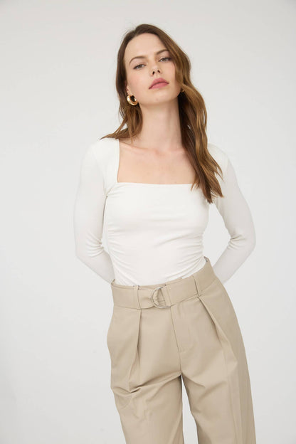 Square Neck Long Sleeve