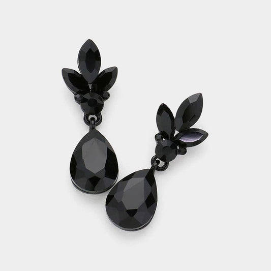 Teardrop Cluster Dangle Earrings