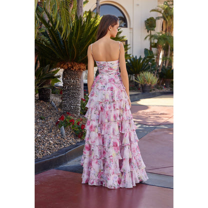 Floral Ruffle Gown