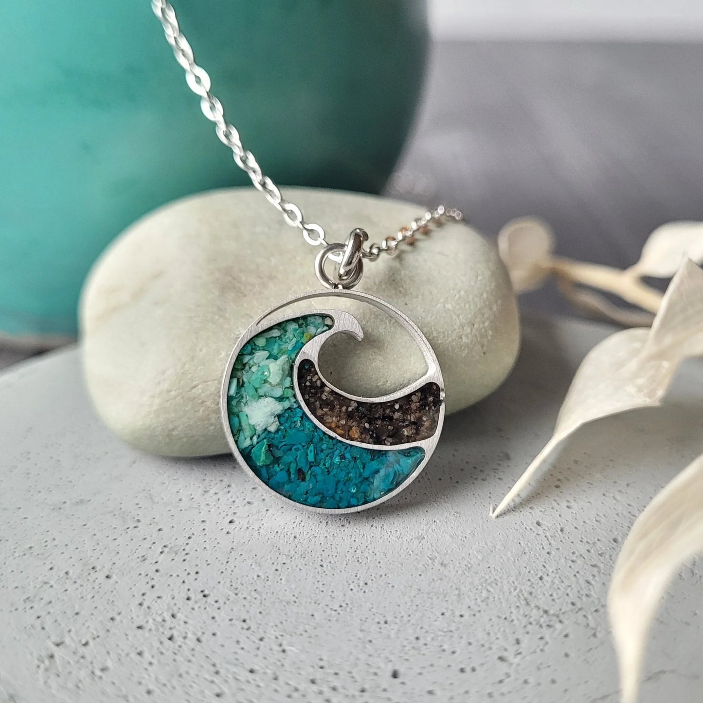 Open Sky Wave Pendant Necklace
