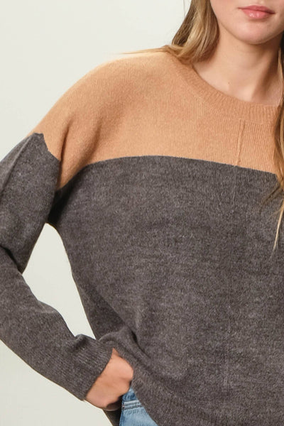 Contrast Sleeve Sweater