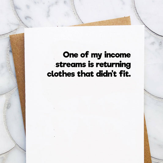 Income Streams Funny Birthday Card