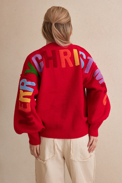 Oversize Christmas Sweater Red