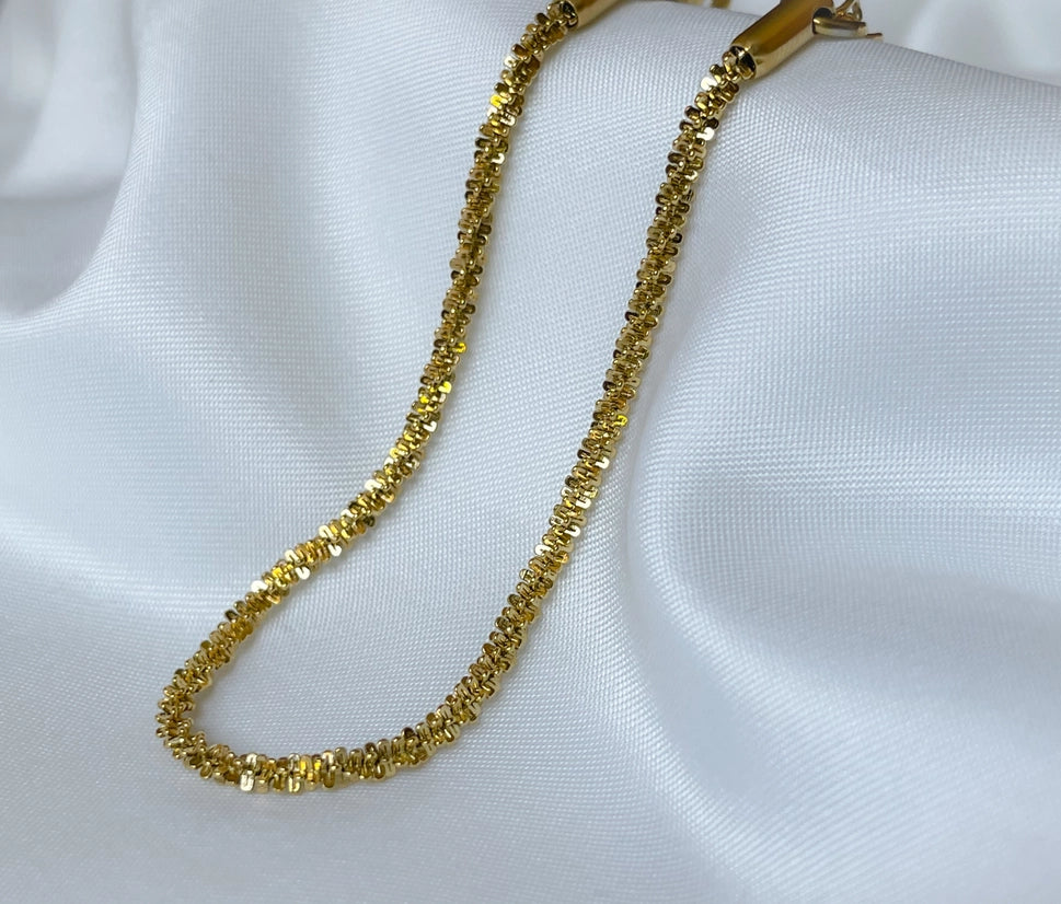 Sparkle Rope Gold Bracelet