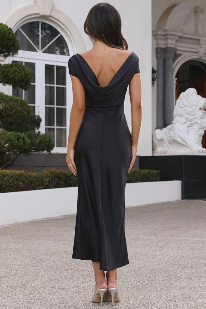 Midi Mermaid Satin Dress