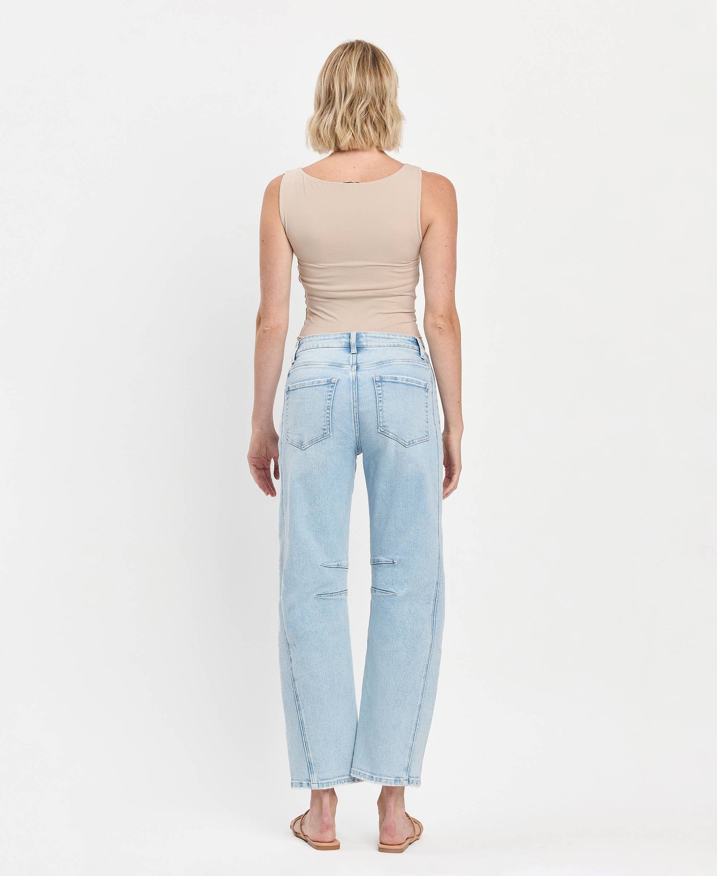 High Rise Barrel Leg Jeans