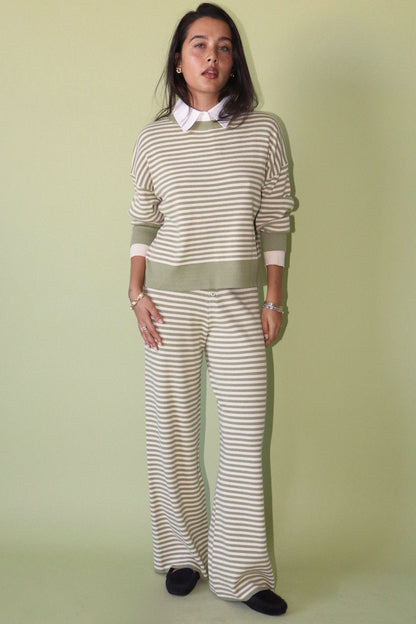 Striped Sweater with Collar