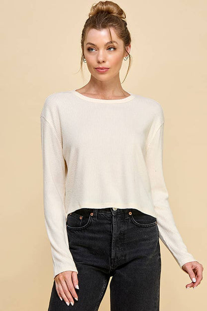 Crew Neck Hacci Rib Top