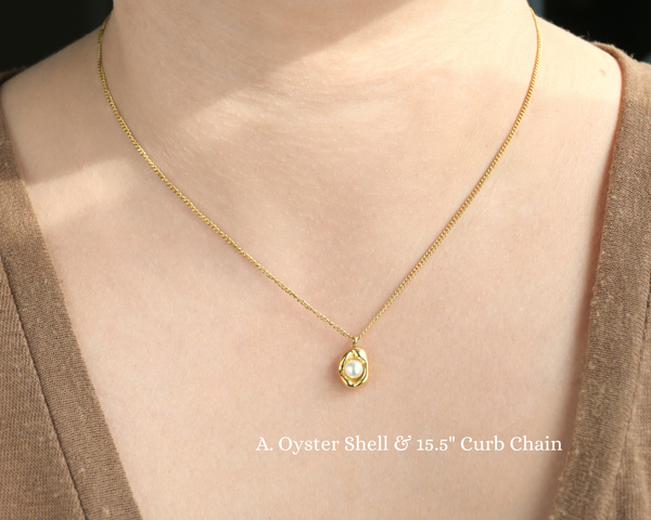 Gold Dainty Pearl Necklaces