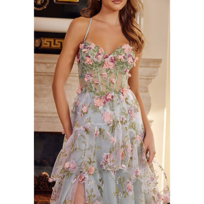 Floral Gown in Lilac