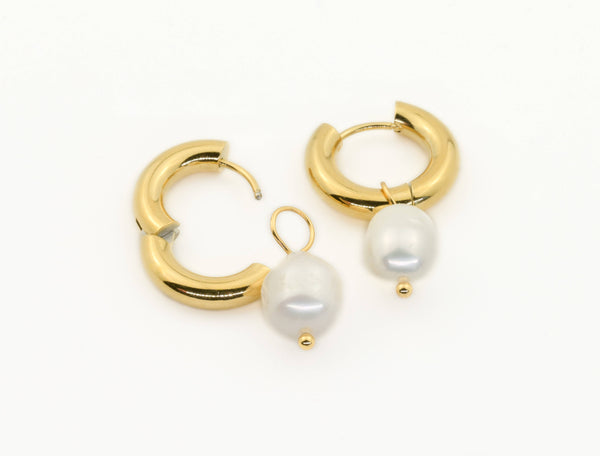 Convertible Pearl Hoops