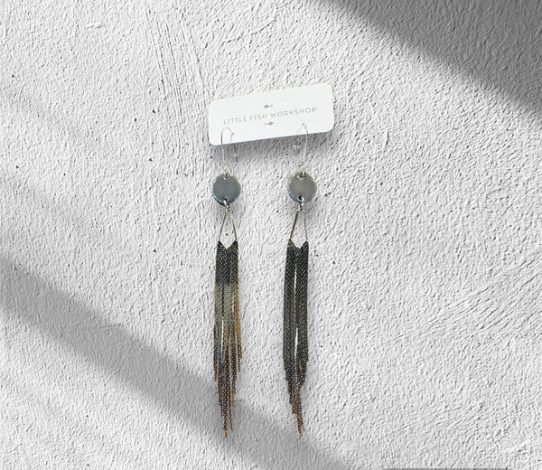 Ceramic & Silver Duster Earrings