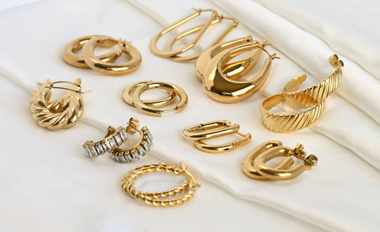 Gold Hoop Earrings-Jewelry-Bottoms Up Boutique-Anchorage AK