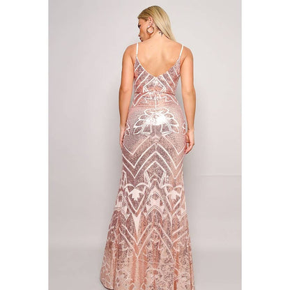 Bardot Art Deco Maxi Sequin Dress-Dresses-Bottoms Up Boutique-Anchorage AK