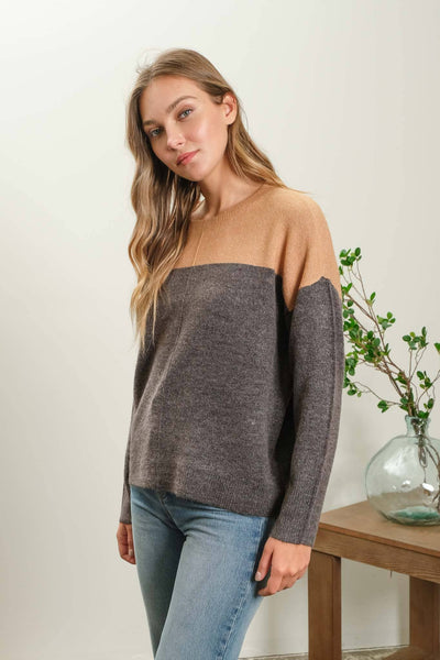 Contrast Sleeve Sweater