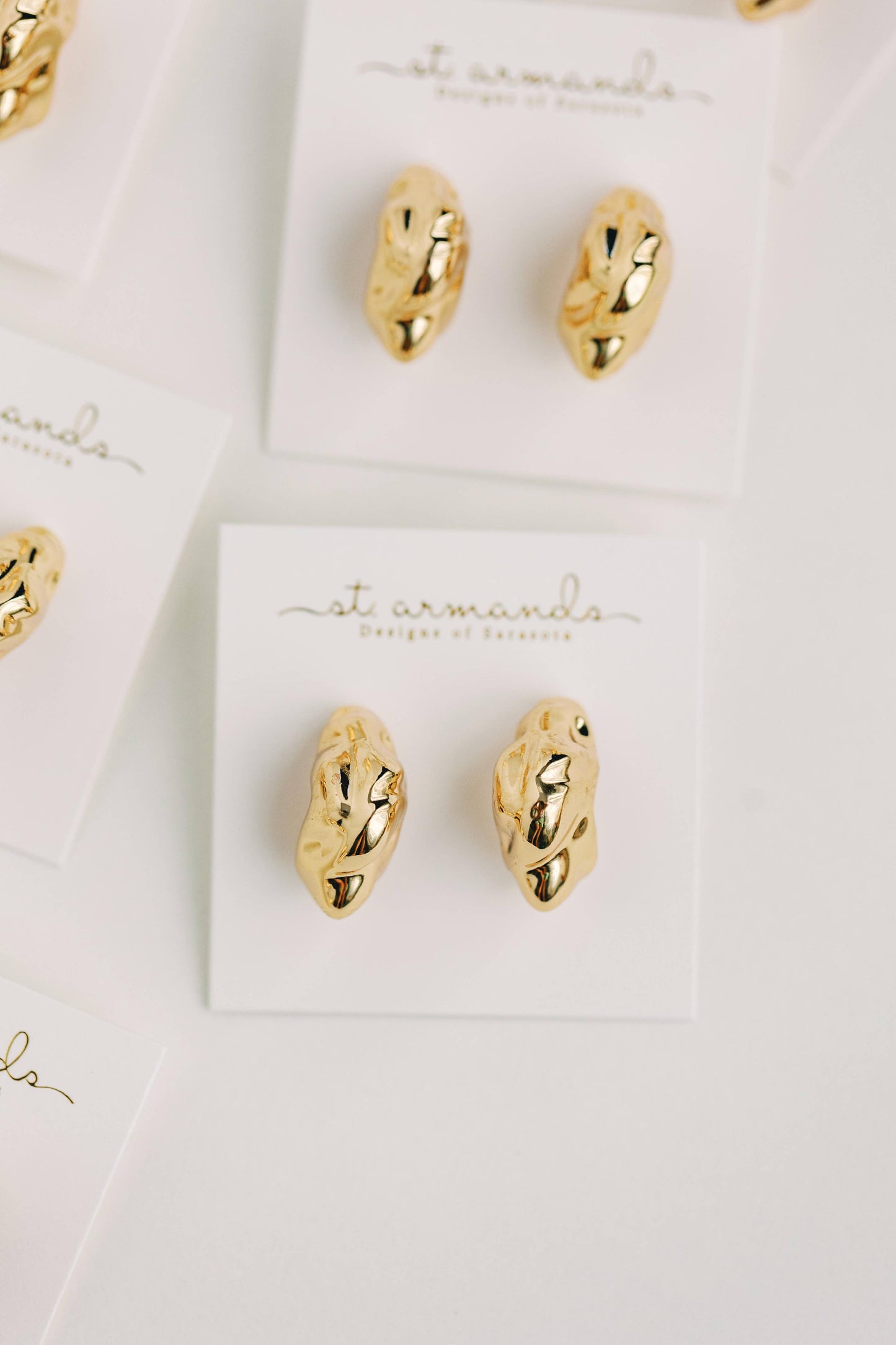 Crumpled Gold Vintage Huggies